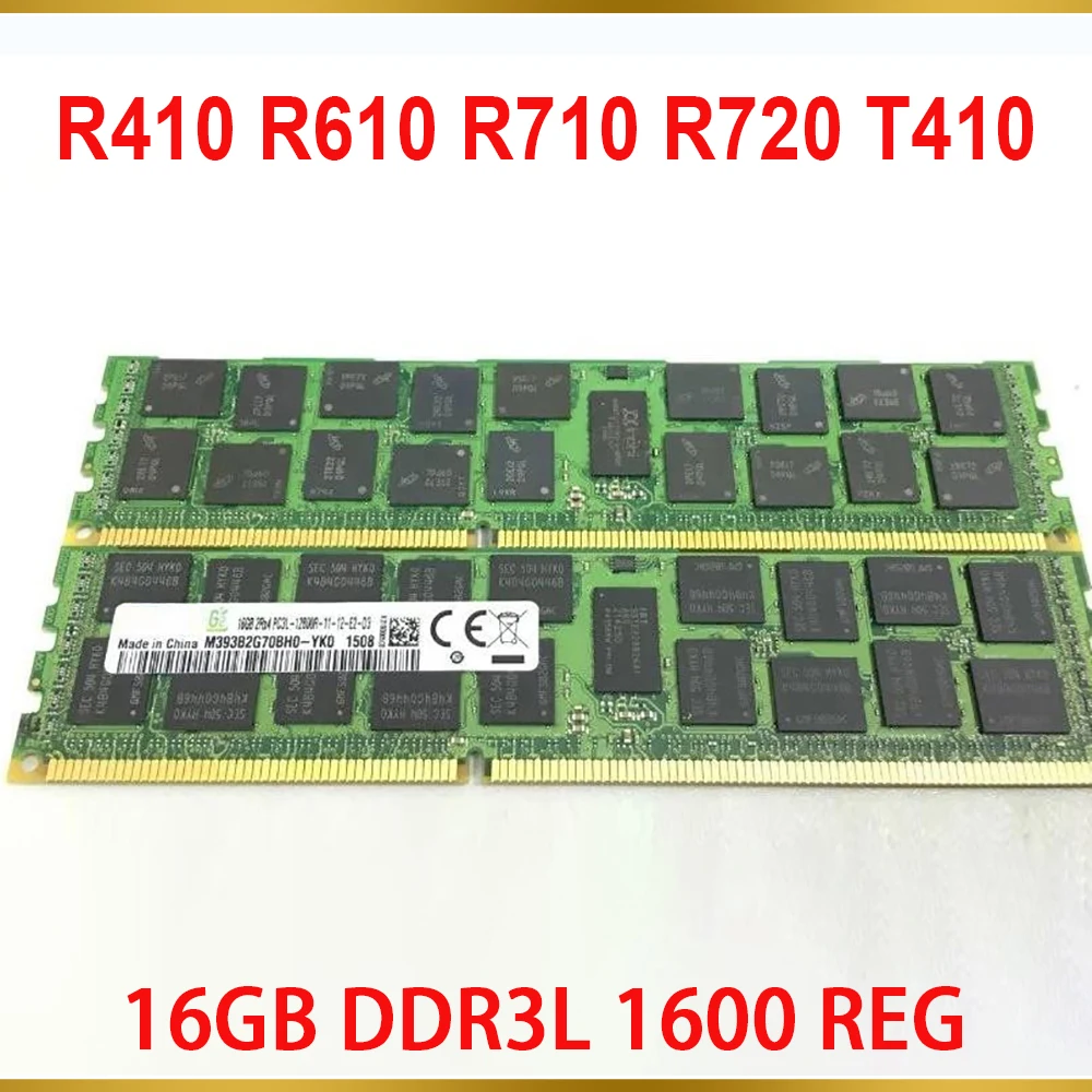 

1PCS Server Memory R410 R610 R710 R720 T410 16GB DDR3L 1600 REG RAM