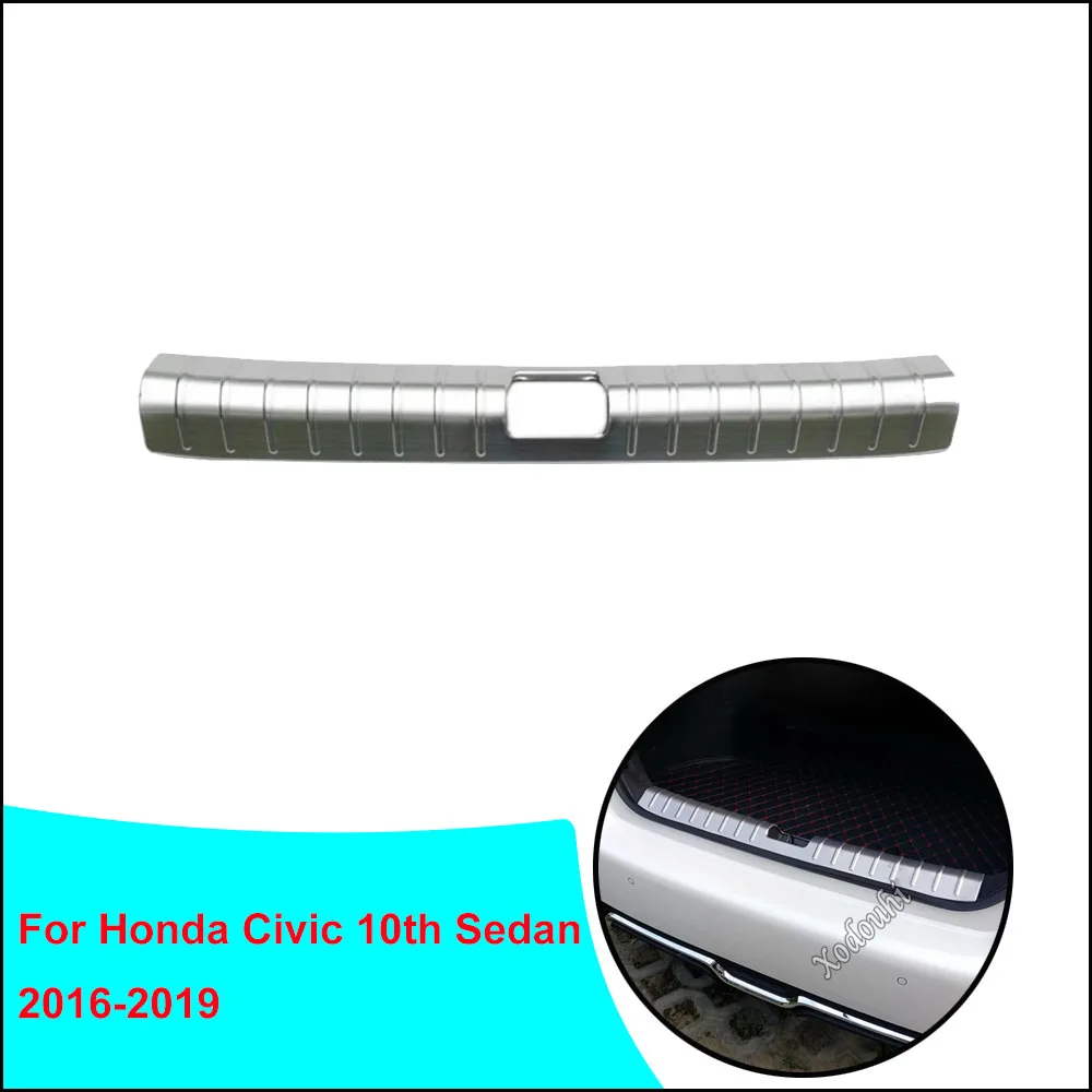 

Stainless Steel Inner Rear Bumper Trim Plate Lamp Frame Threshold Pedal Trunk For Honda Civic 10th 2016 2017 2018 2019 2020 2021