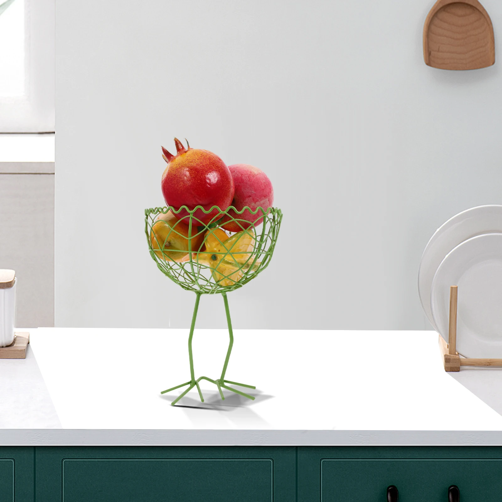 

Egg Basket Countertop Fruit Organizer Lace Iron Grid Storage Tray Metal Baskets Mesh Harvest Shopping for Fresh Eggs