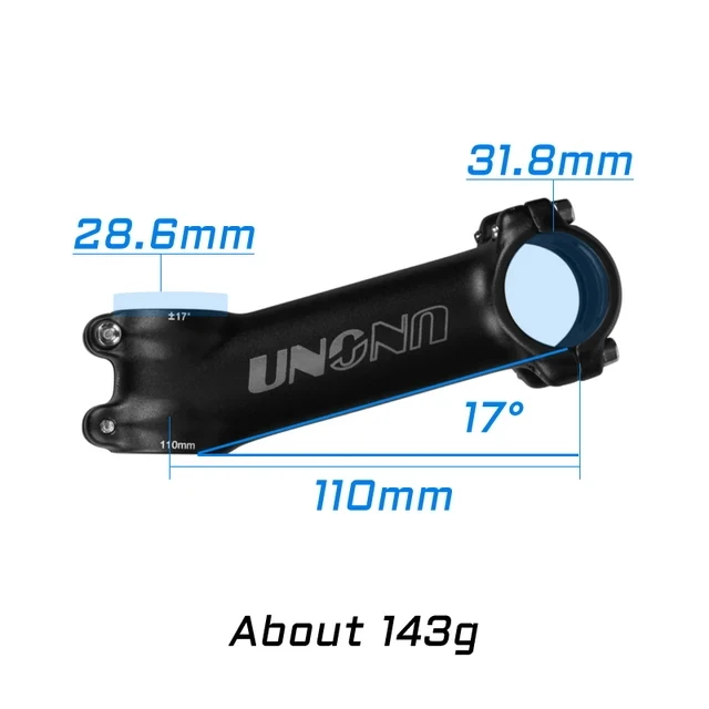 UNO MTB-Fahrradvorbau -7 17 35 Grad ultraleichte Aluminiumlegierung 31,8 mm 60 70 80 90 100 110 120 130 mm Rennradvorbau King Alloy