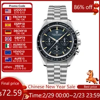 Reloj PAGANI DESIGN 2026, Nuevo Tributo al CK2998 Moon Watch, Reloj de Cuarzo de Lujo para Hombre, Cristal de Zafiro AR, Cronógrafo Deportivo