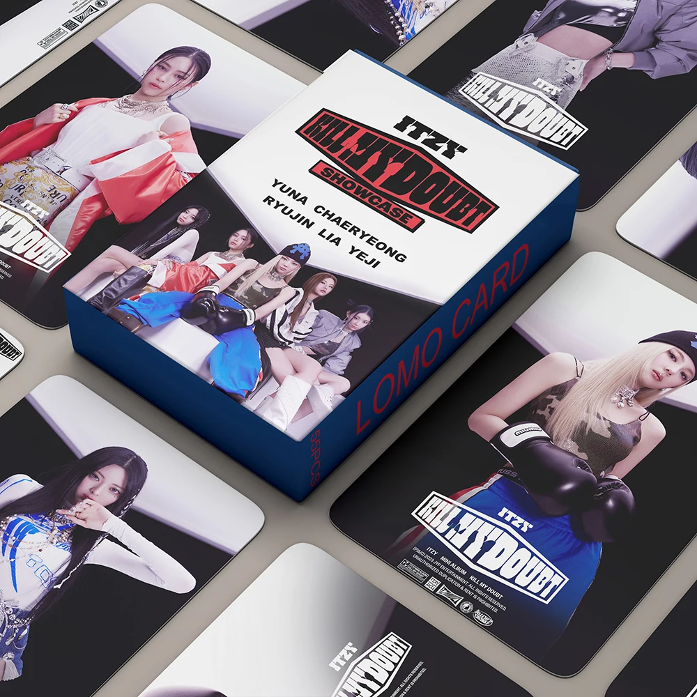 55Pcs/Set Kpop ITZY New Album KILL MY DOUBT Lomo Cards 2024 Season Greetings Photo Print Cards Fans Gifts Collection