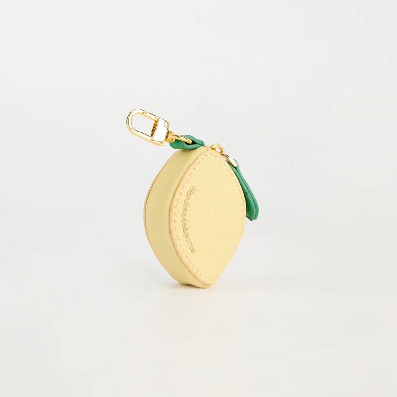 Yellow lemon Fruit Charm coin purse cute key chain mini pouch Wallet gift for girl women 2025  spring summer new image 4