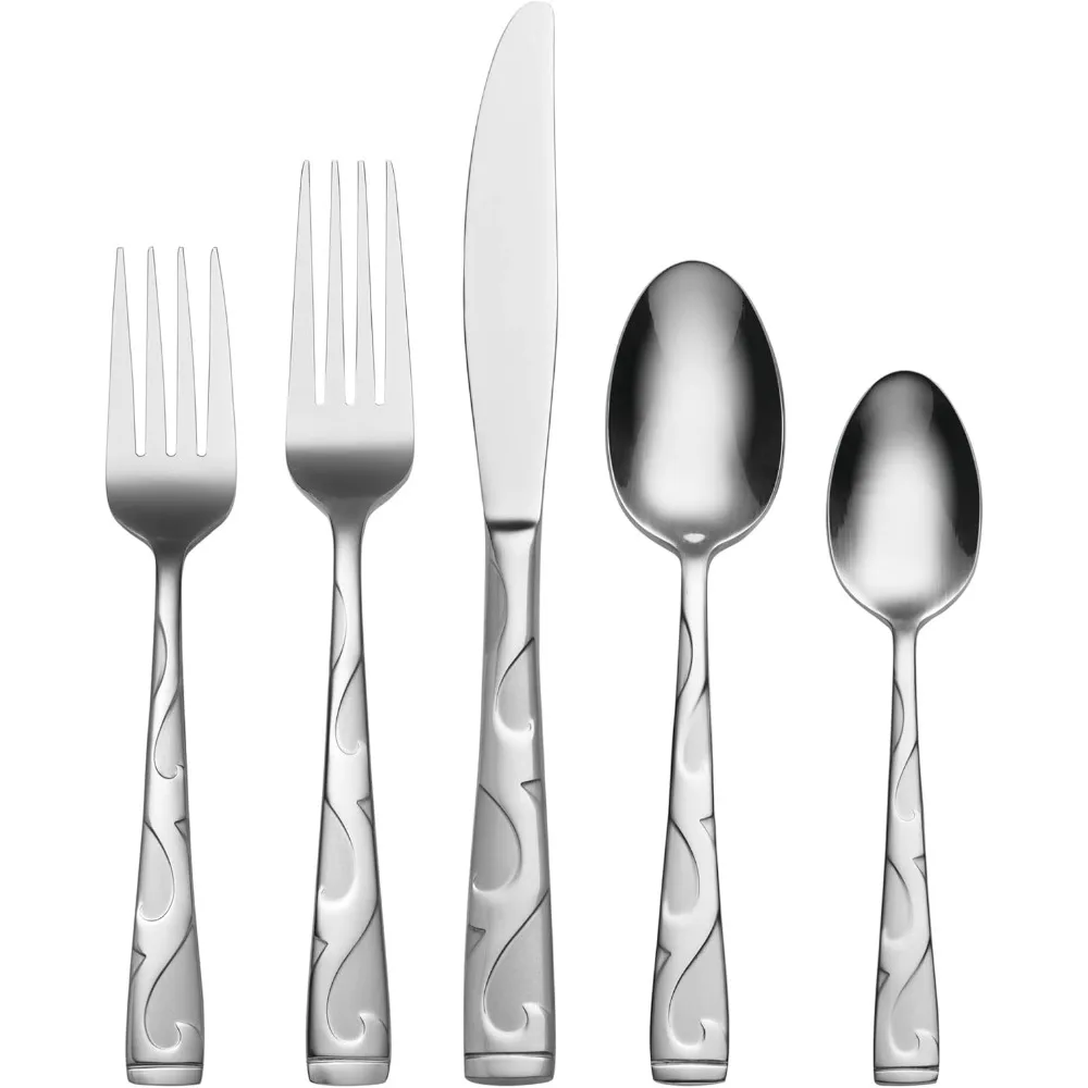 

Eight-Person Silverware Set, 45 Pieces Flatware Collection