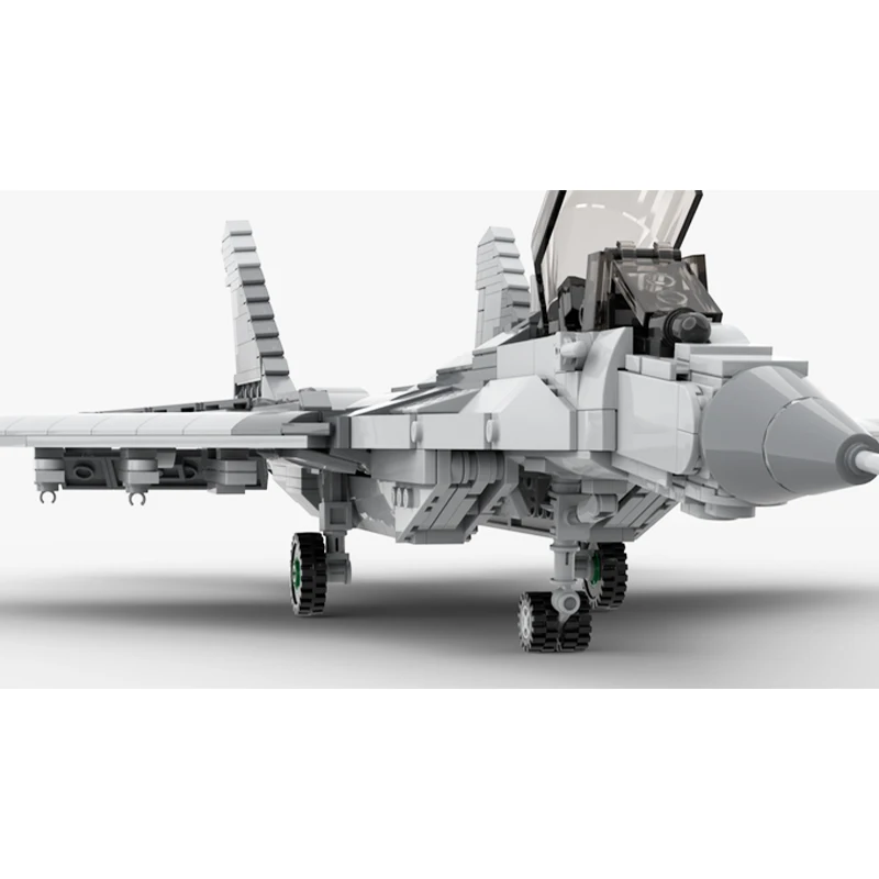 WWII Aircraft MOC-156545 New MiG-29A MOC Military Building Block Fighter Weapon Kit Display Model Bricks Toys for Boys Gifts