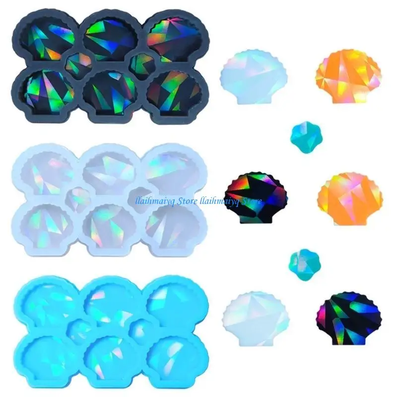 

573B Silicone Light and Keychain Moulds Perforable Earrings Pendant Crafts