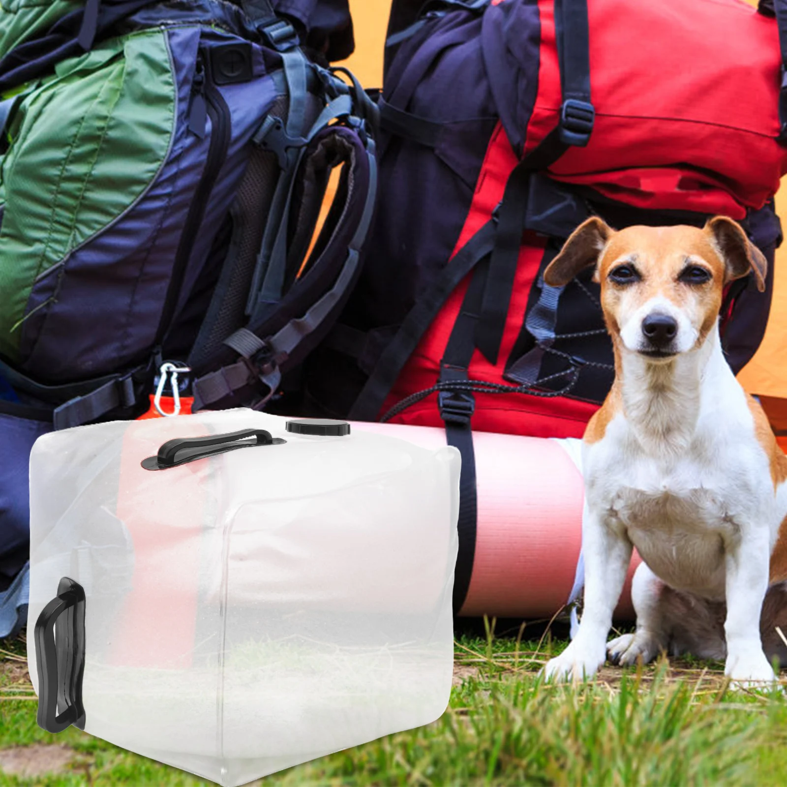 

2pcs Portable Outdoor Water Jug Collapsible Large Capacity PVC Vehicle Bag Camping Hiking Home Emergency Storage
