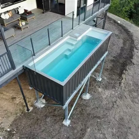 Custom Size Prefabricated Container Swimming Pool Outdoor Modular Fast Install Ground Pool