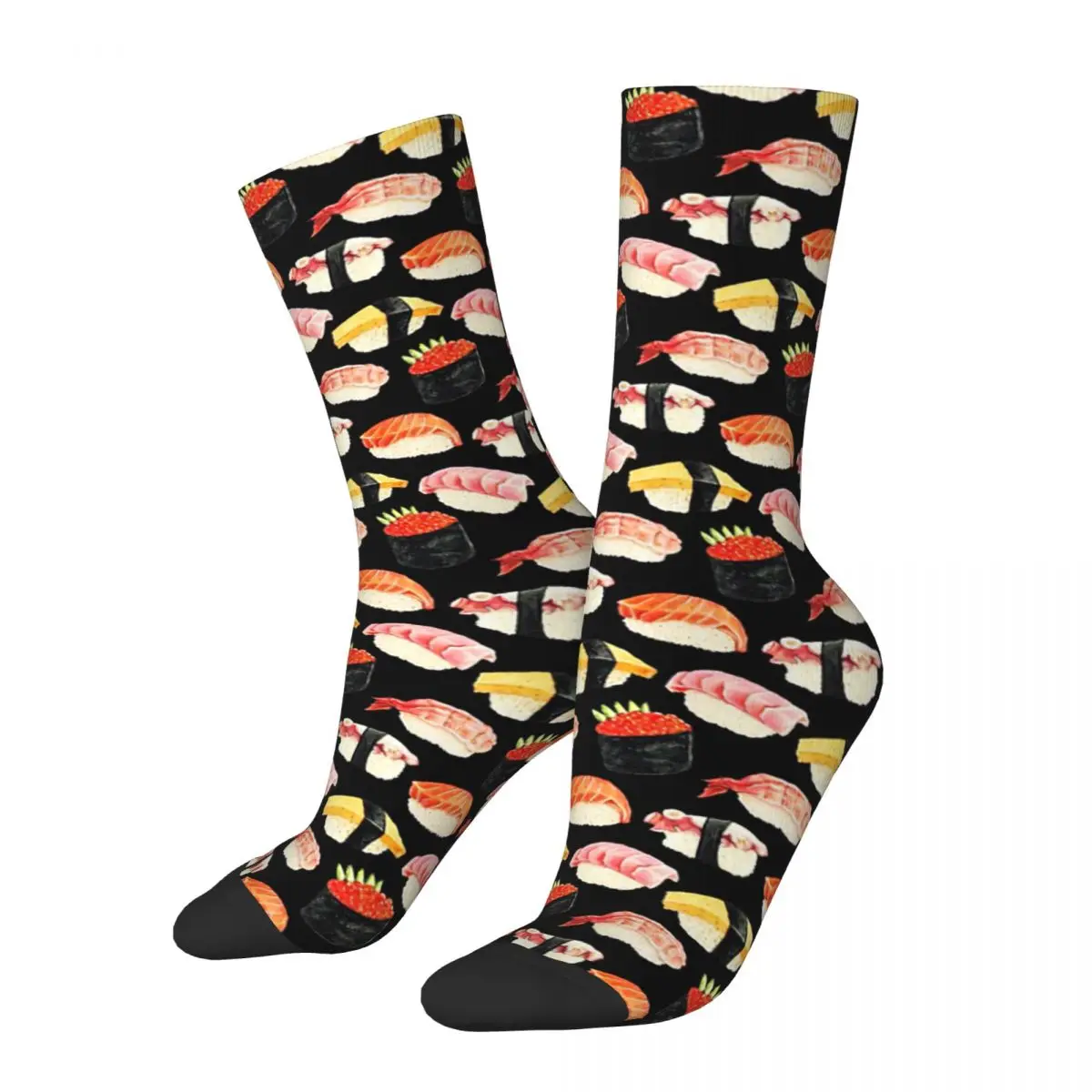 Sushi Nigiri Pattern - Black Adult Socks,Unisex socks,men Socks women Socks