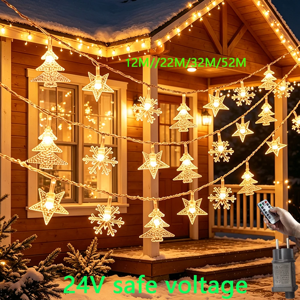 led-snowflake-star-string-lights-waterproof-fairy-garland-outdoor-10m-52m-christmas-tree-street-garden-party-new-year-decoration