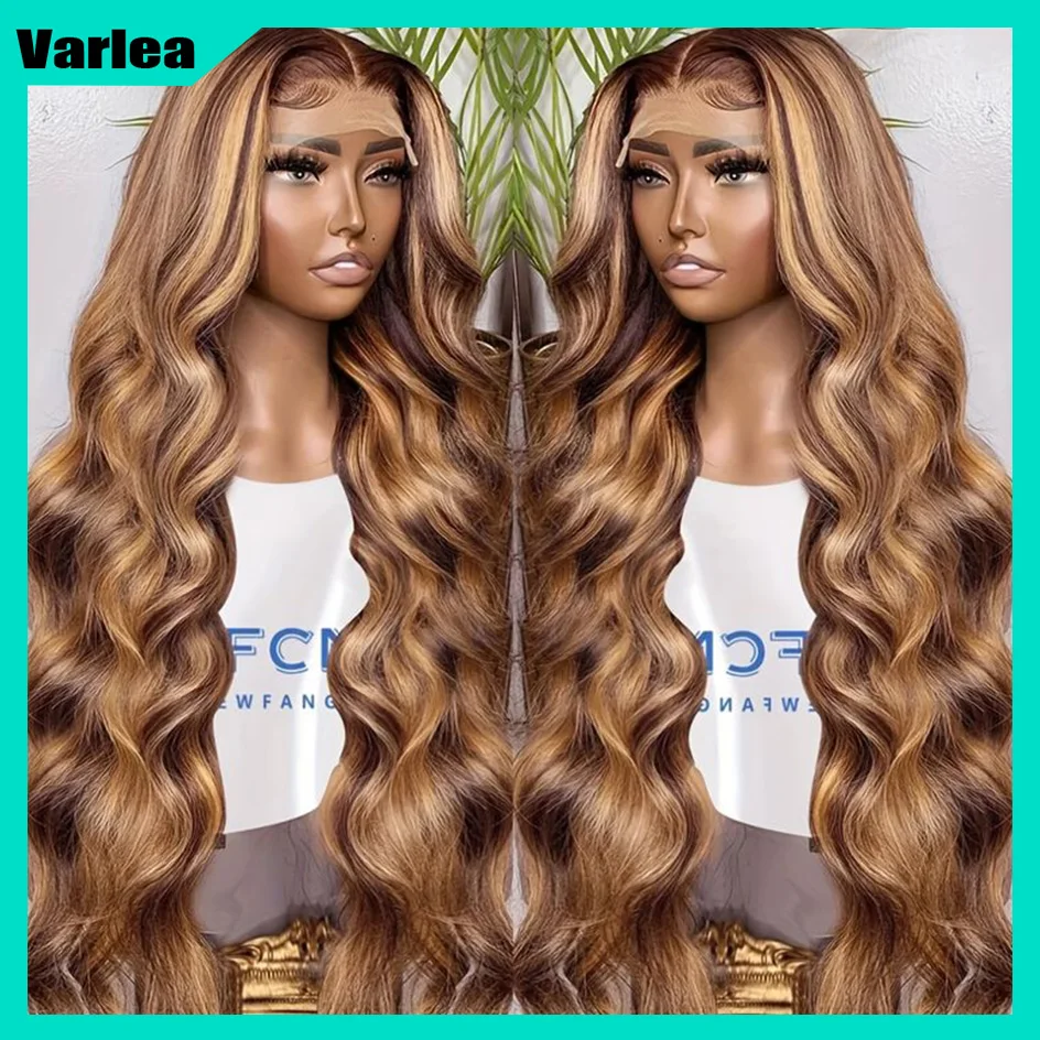 Varlea 30 Inch Highlighted Wig Human Hair 13x6 Loose Body Wave Body Wave Human Hair Wigs 13x4 Lace Frontal Brazilian Hair