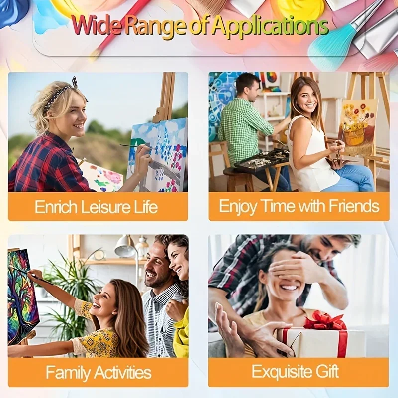 1pc DIY Adult Paint by Numbers Kit, Art Gift, Painting by Numbers, Easy to Learn for Beginners - Includes Acrylic Paints, Canvas