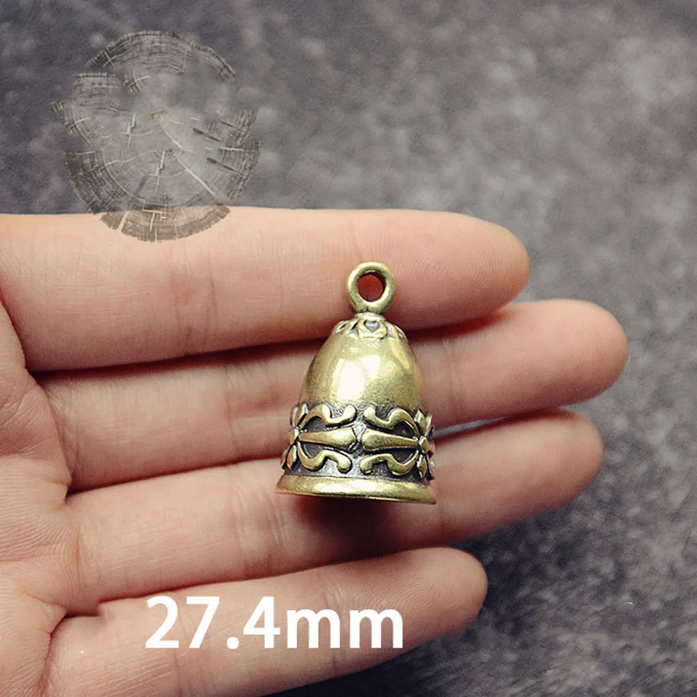 

3 Pcs Copper Bell Pendant DIY Jewelry Making Charms Simple Pattern Keychain Accessories Craft Project Decor Pendant Set