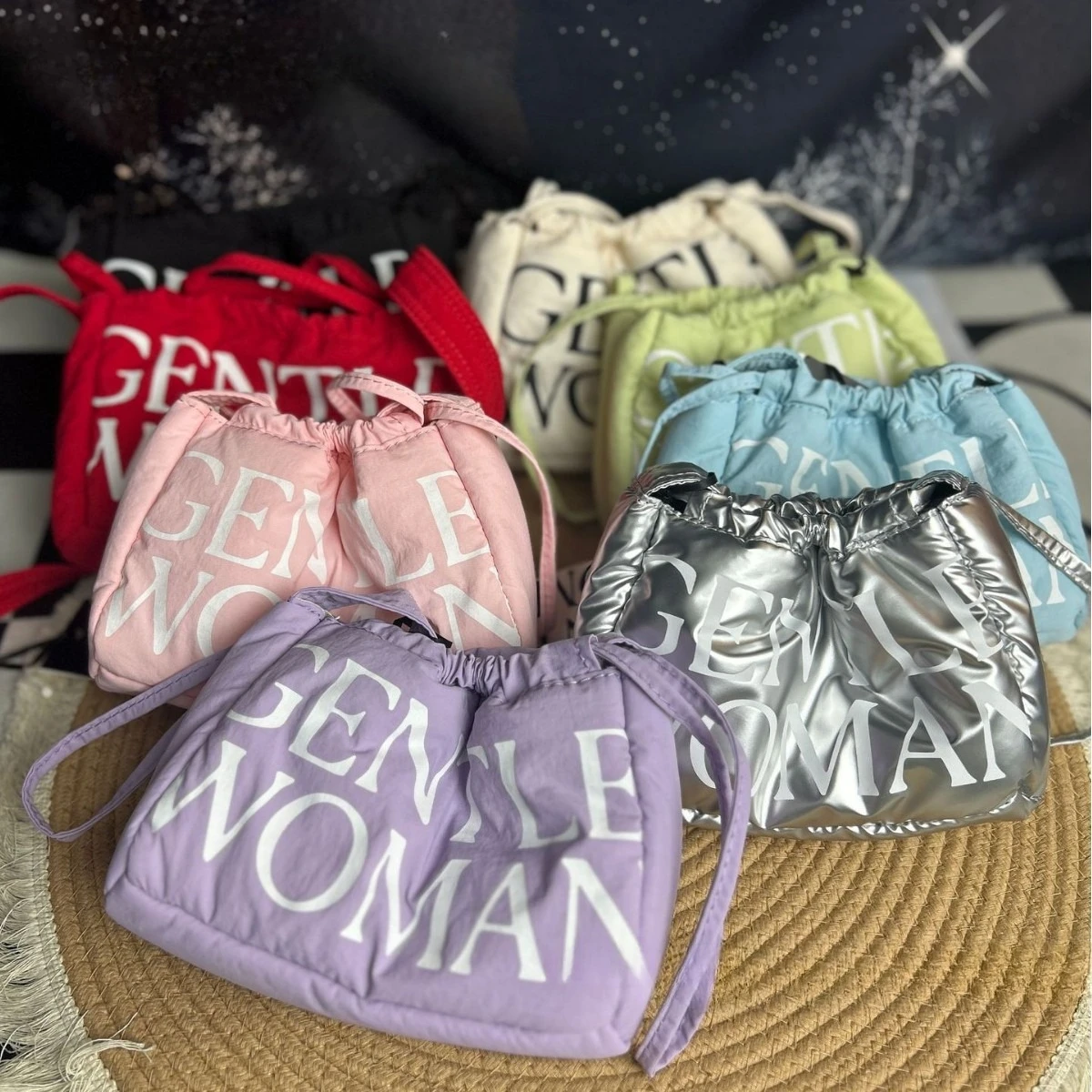 GENTLEWOMAN Hundreds of niche trend crossbody bag women Thai fashion simple hundred drawstring mini dumpling bag