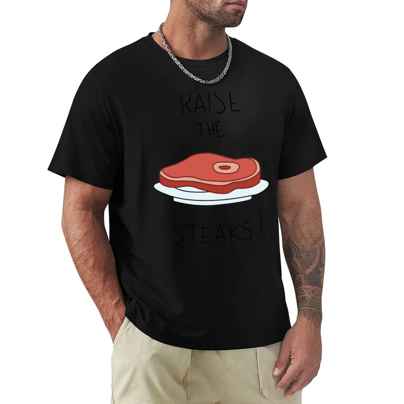 

Raise the steaks! - Regular Show T-Shirt cheap stuff plus size clothes plain white t shirts men