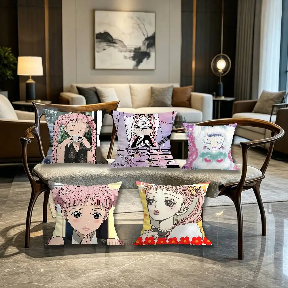Miwako P-Paradise K-Kiss Button Pillow Case Living Room Sofa Cushion Cover Suitable For Home Bedroom Room Decoration
