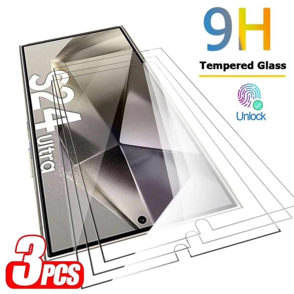 

9H Tempered Glass for Samsung Galaxy S24 S25 Ultra Plus Anti-scratch Screen Protector Unlocked Protective Film for S25 Edge