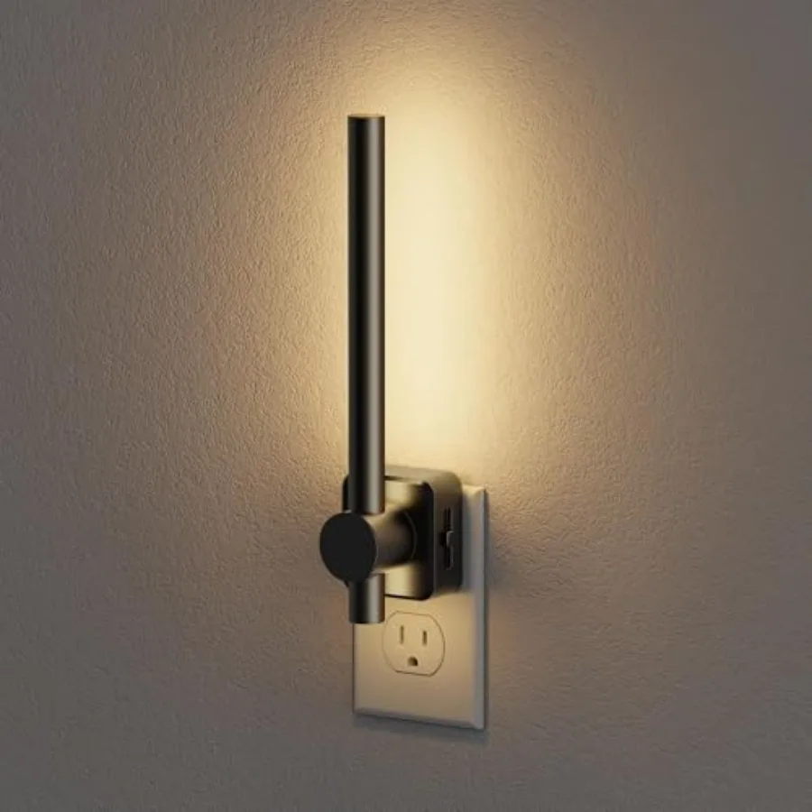 

Night Lights Plug into Wall, 0-200LM Dimmable LED Nightlights, Soft White 3000K Vanity Night Light with Auto Light Sensor for B