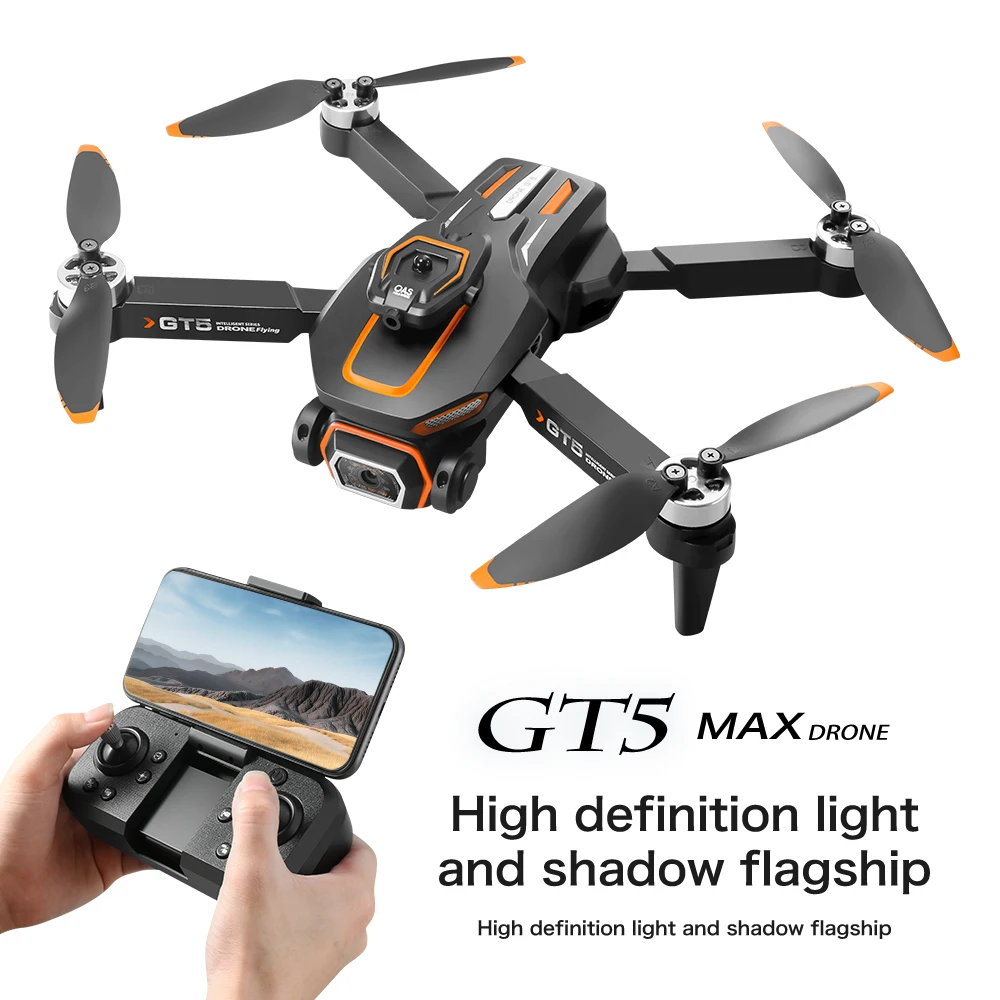 Dual lens dual servo 2.4GHz anti-interference optical flow brushless motor LSRC GT5 drone high-definition wide-angle 6K shooting