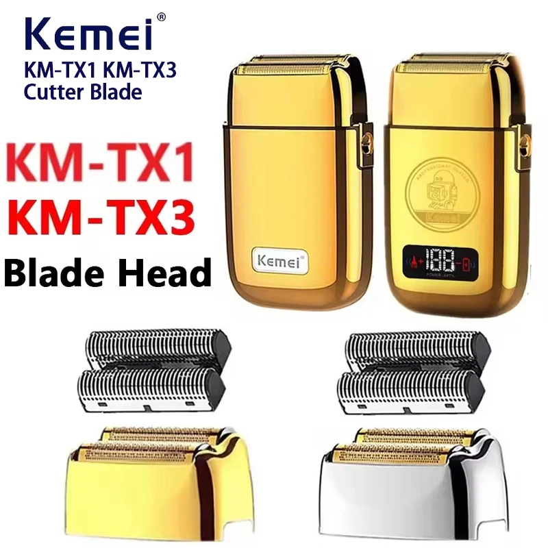 For Kemei Professional Replacement Foil and Cutter Blades Set Suitable For Kemei TX1 Shaver Original Electric Shavers Blades