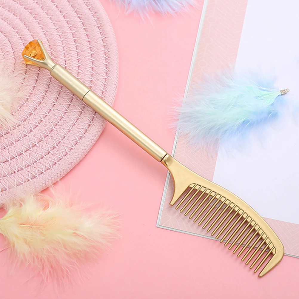 

12Pcs Fine Craftsmanship Gel Pens Writing Instruments Novelty Comb Shaped Long Lasting Students Prizes