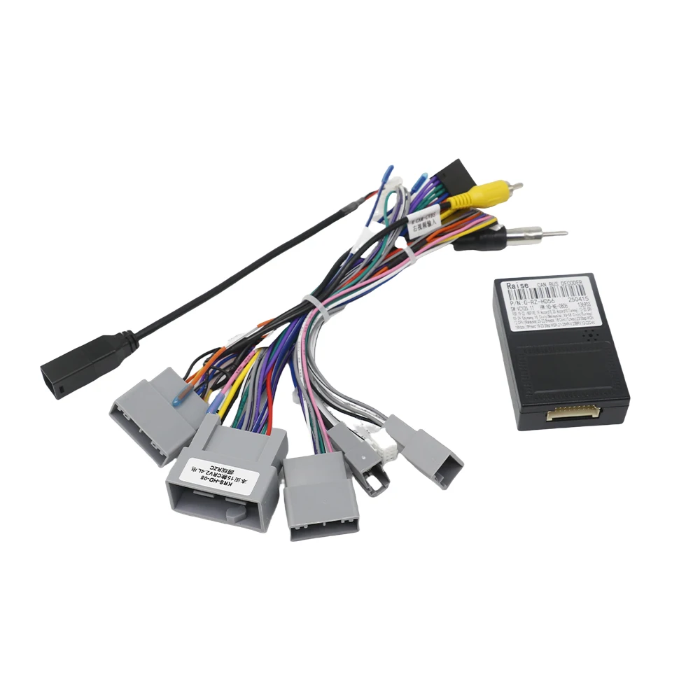 Car Radio Stereo Wiring Harness Cable Adapter with CANBUS Box Decoder for Honda CR-V 2.4 2015 Civic 2014 2 Din Video Player