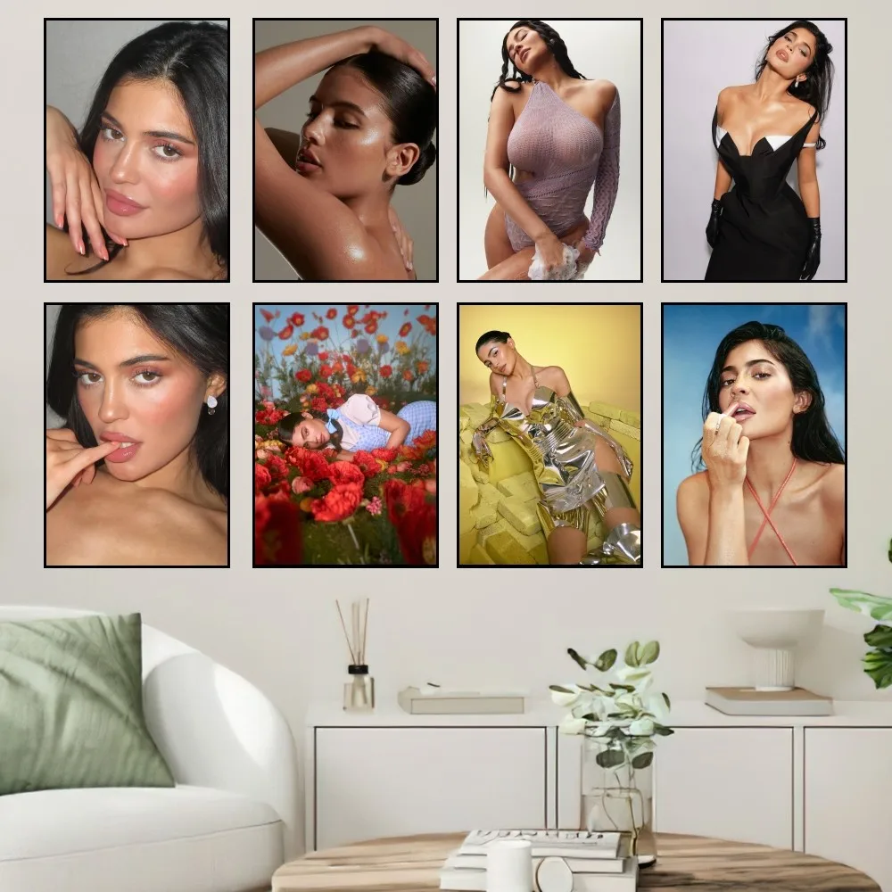 

Model K-Kylie Cool J-Jenner Poster Small Prints Wall Painting Bedroom Living Room Wall Sticker Office