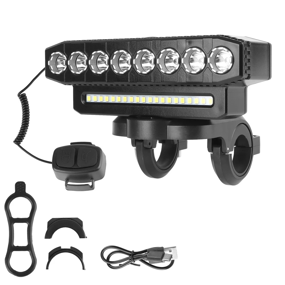 AliExpress NONE 8/5 LED 20/12 SMD 6 Modes Lighting Portable Waterproof Bicycle Lights LED Headlight Motorcycle Spotlights Rechargeable Universal
