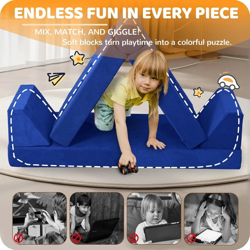 أريكة لعب إسفنجية معيارية للأطفال: ناعمة وآمنة ومريحة للأطفال الصغار الذين تتراوح أعمارهم بين 1-6 سنوات #3