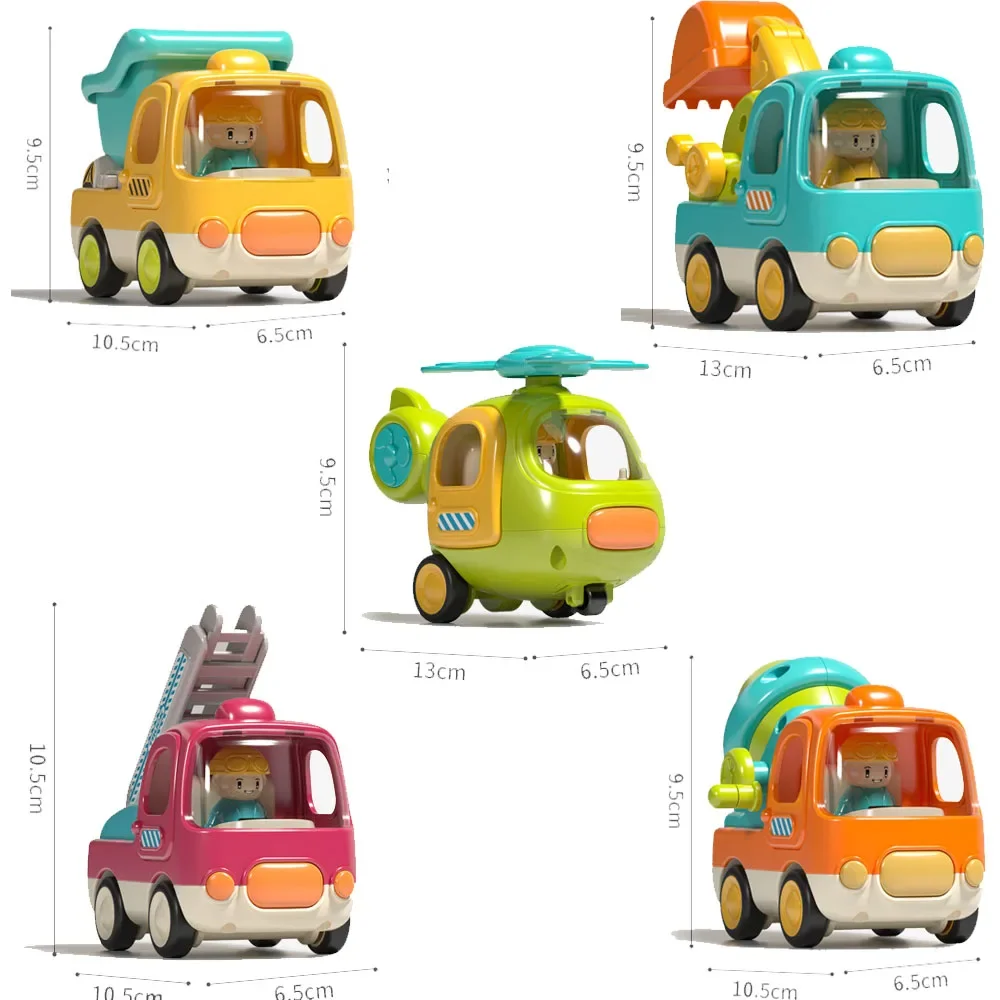 Jouet alimenté par Friction pour tout-petits, véhicule de Construction avec musique et lumières, apprentissage STEM, voiture d'ingénierie, cadeau pour enfants