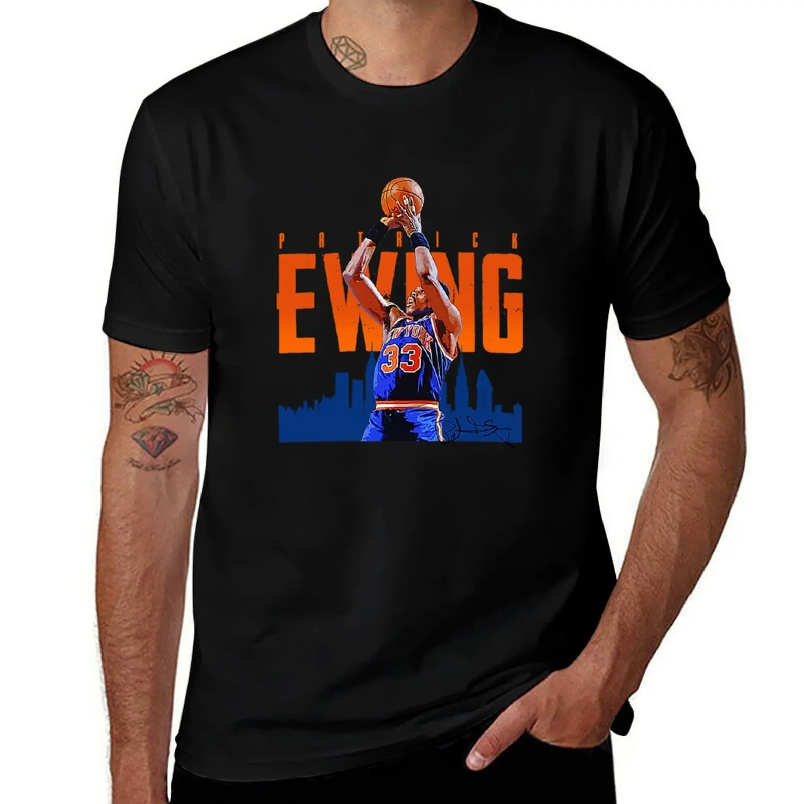 Patrick Ewing T-Shirt Running Gym Short Sleeve Sports Tee T-Shirt