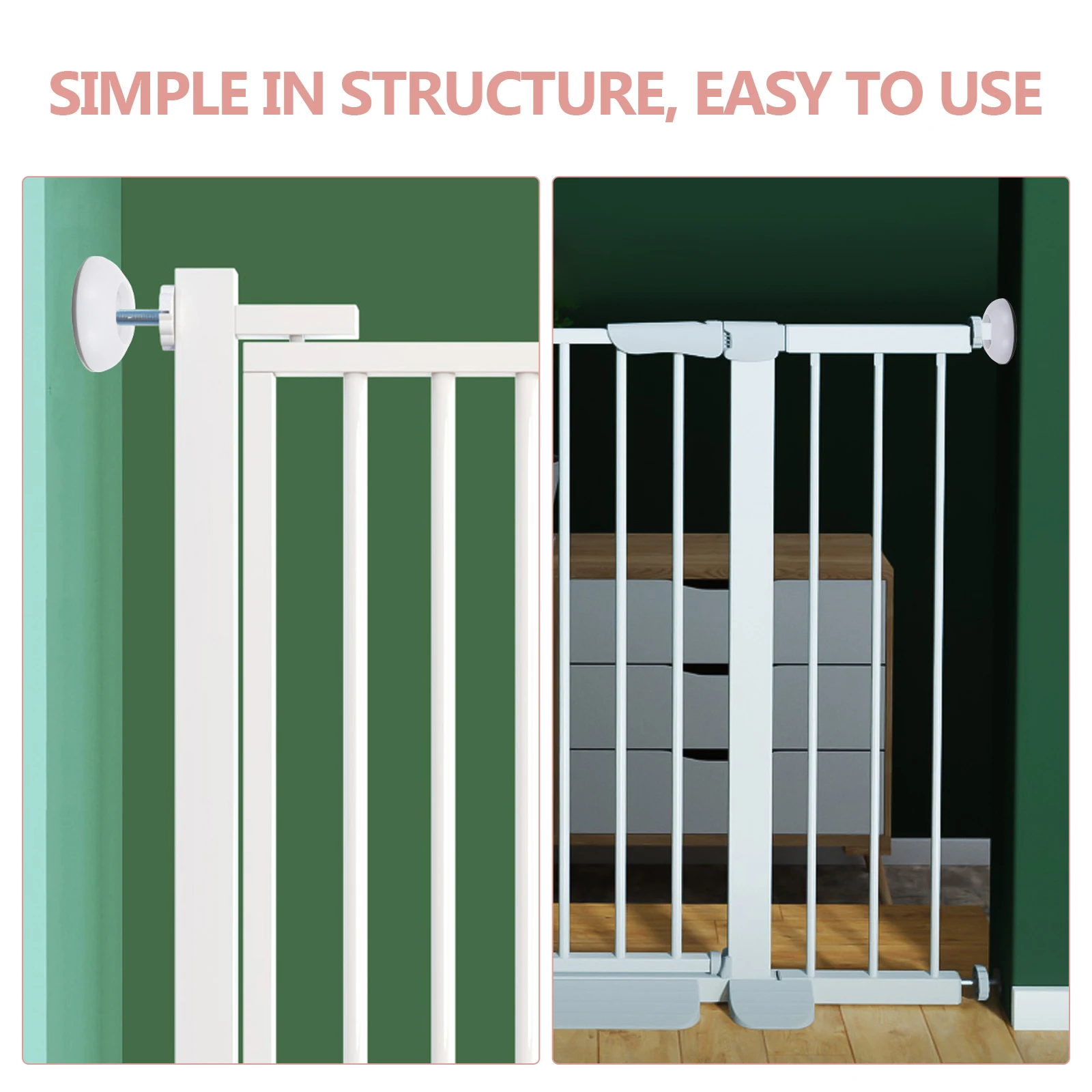 

White Pet Isolation Fence Wall Protector Baby Dog Barrier Stairway Guard Wall Bumpers Plastic Indoor Balcony