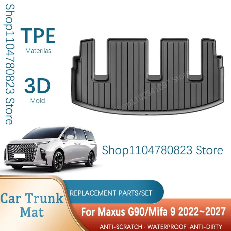

Car Rear Trunk Mats For LDV Mifa 9 MG Maxus Mifa 9 G90 202-2027 7seat Waterproof Cargo Liner Carpet Storage Pad Auto Accessories