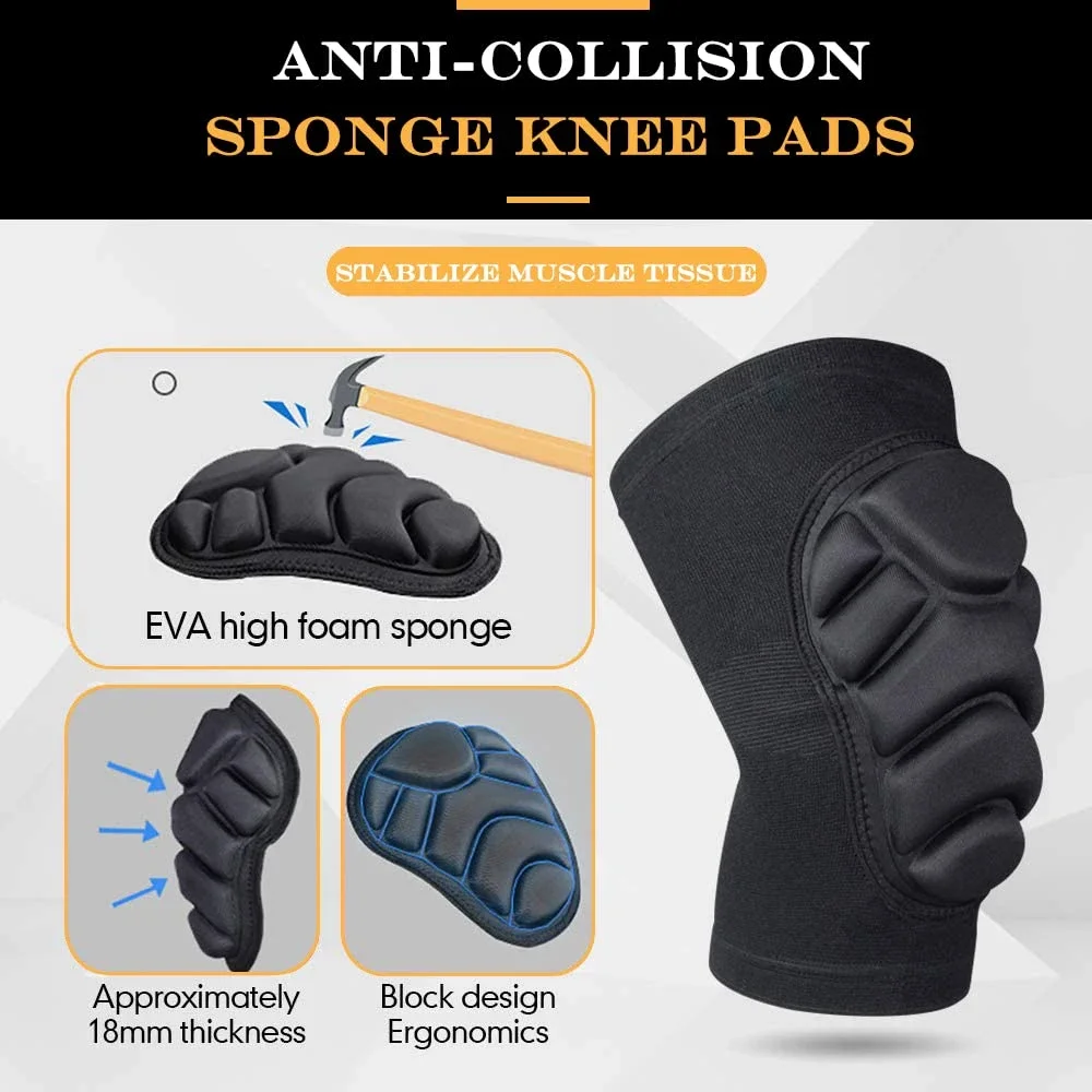 1 Pair Knee Elbow Pads Brace Support for Cycling Snowboard Roller Skating Skateboard Extreme Sports Protective Gear Kneepads