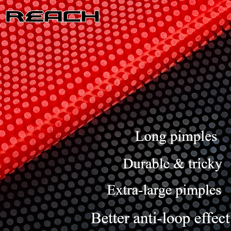 الوصول إلى C-8 C-801 مطاط تنس الطاولة OX جزيئات كبيرة جدًا ارتفاع حوالي 3.0 مم نقاط طويلة مطاط بينج بونج متين للغاية