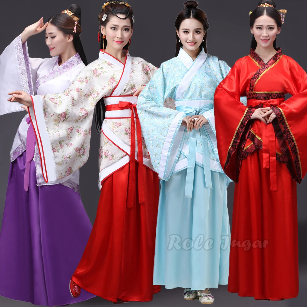 여성 Hanfu 전통 원피스 공연, 여성 Hanfu 코스튬, 중국 스타일 의류, 탑 스커트, 앤티크 의상 드레스