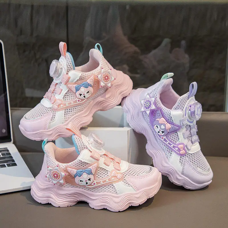 

Kawaii Sweet Girl Casual Shoes Cartoon Anime Autumn New Kuromi Single Net Sports Shoes Sanrio Fashionable Lightweight Dad Shoes