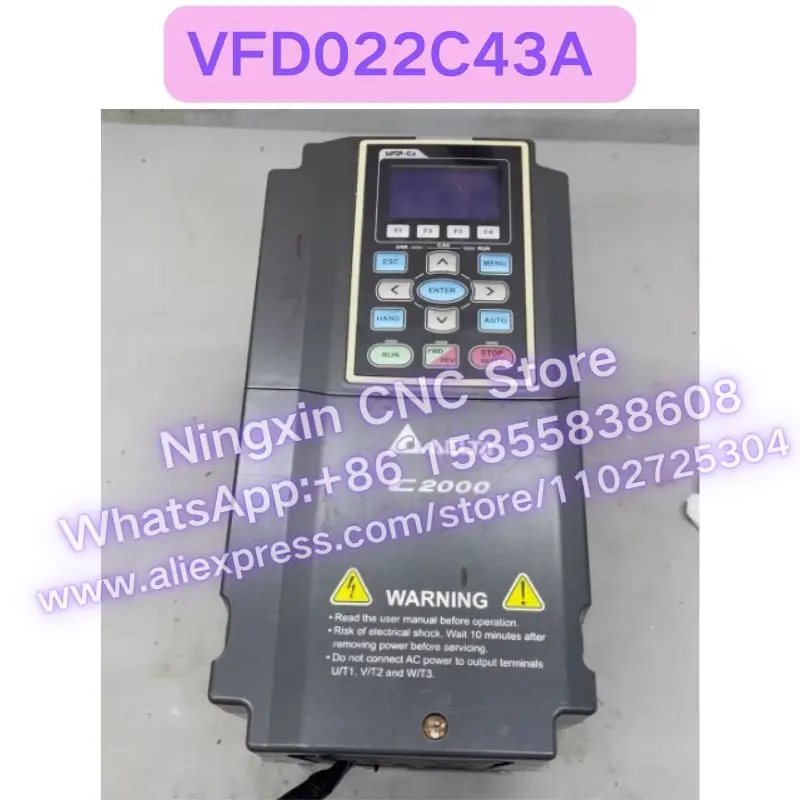 

Second-hand VFD022C43A frequency converter Functional test OK Fast delivery