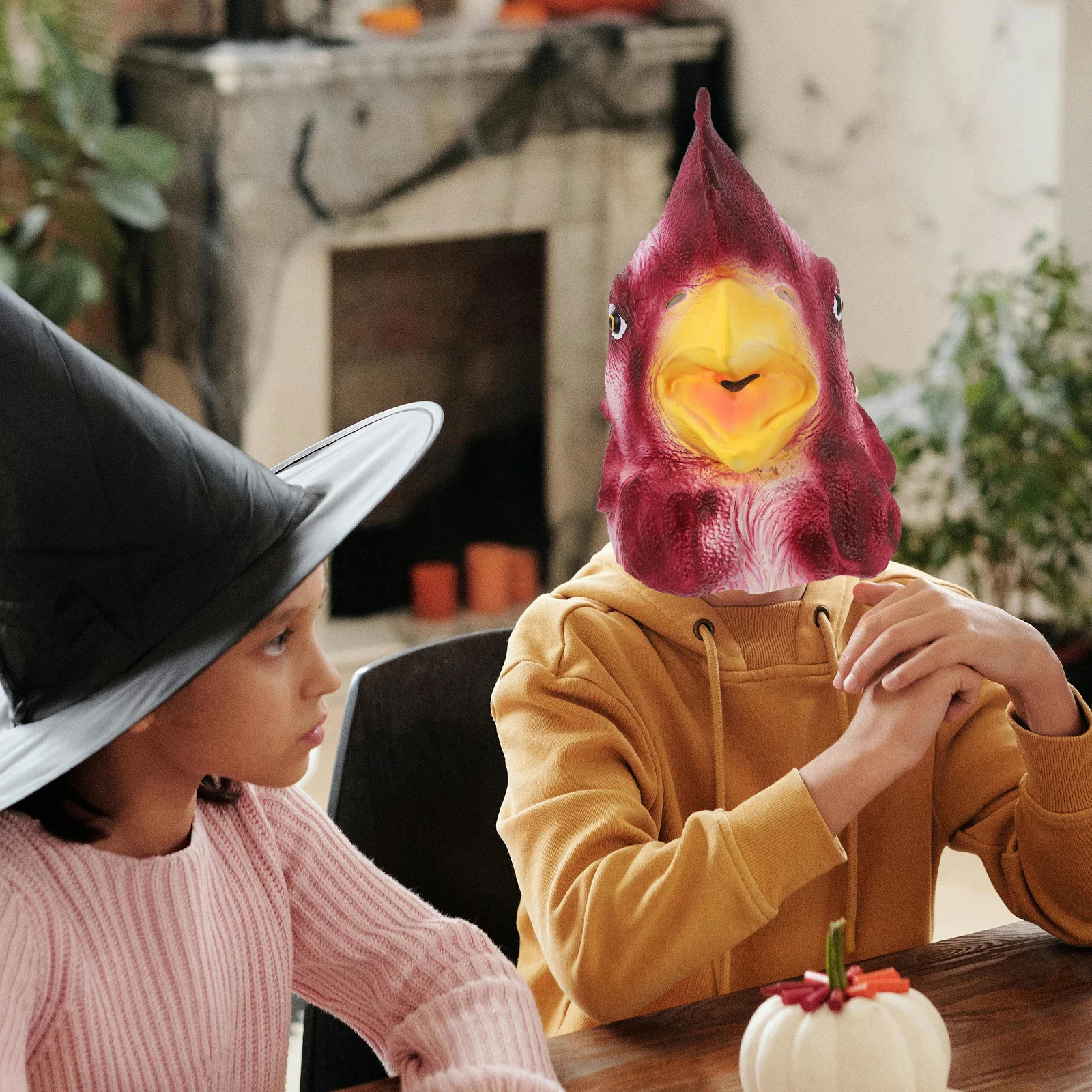 

Latex Halloween Rooster Head Mask Animal Design Costume Party Accessory Halloween Cosplay Mask for Adults Dress Up Prop