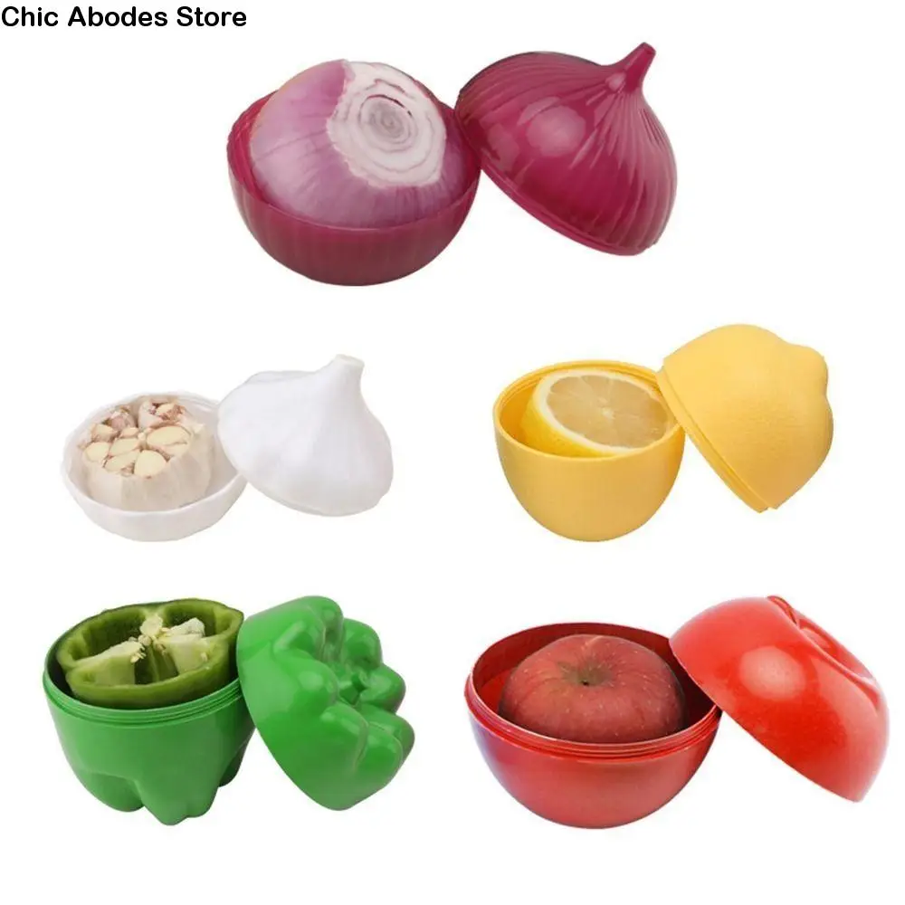 

Creative Plastic Garlic Keeper Fresh-Keeping Reusable Garlic Saver Container White Sealed Refrigerator Storage Box for Onion