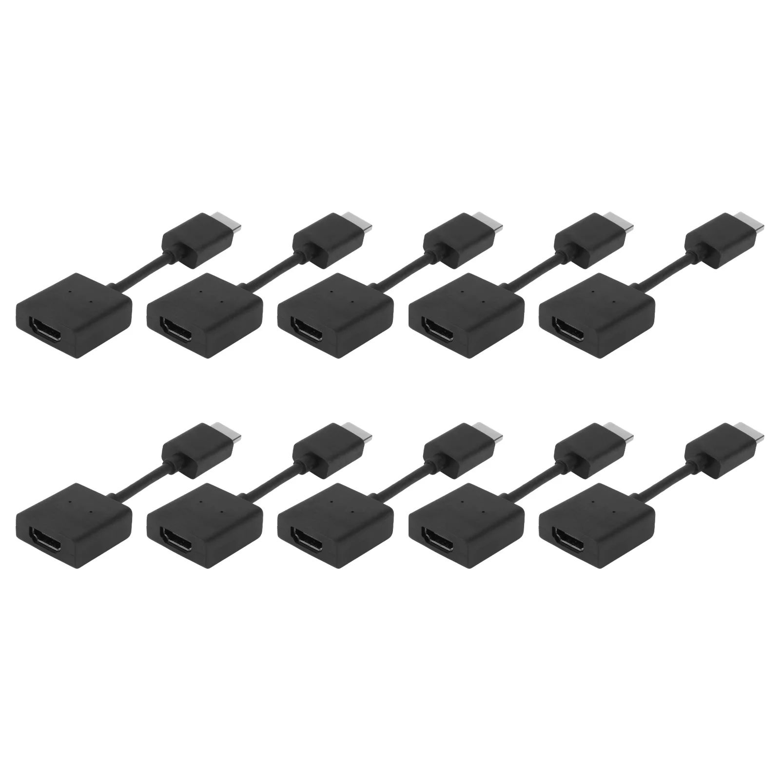 

10pcs Extension Cable Black Connector Audio Line Adapter Extended High Signal Transfer Gold Plated Video Audio Wire