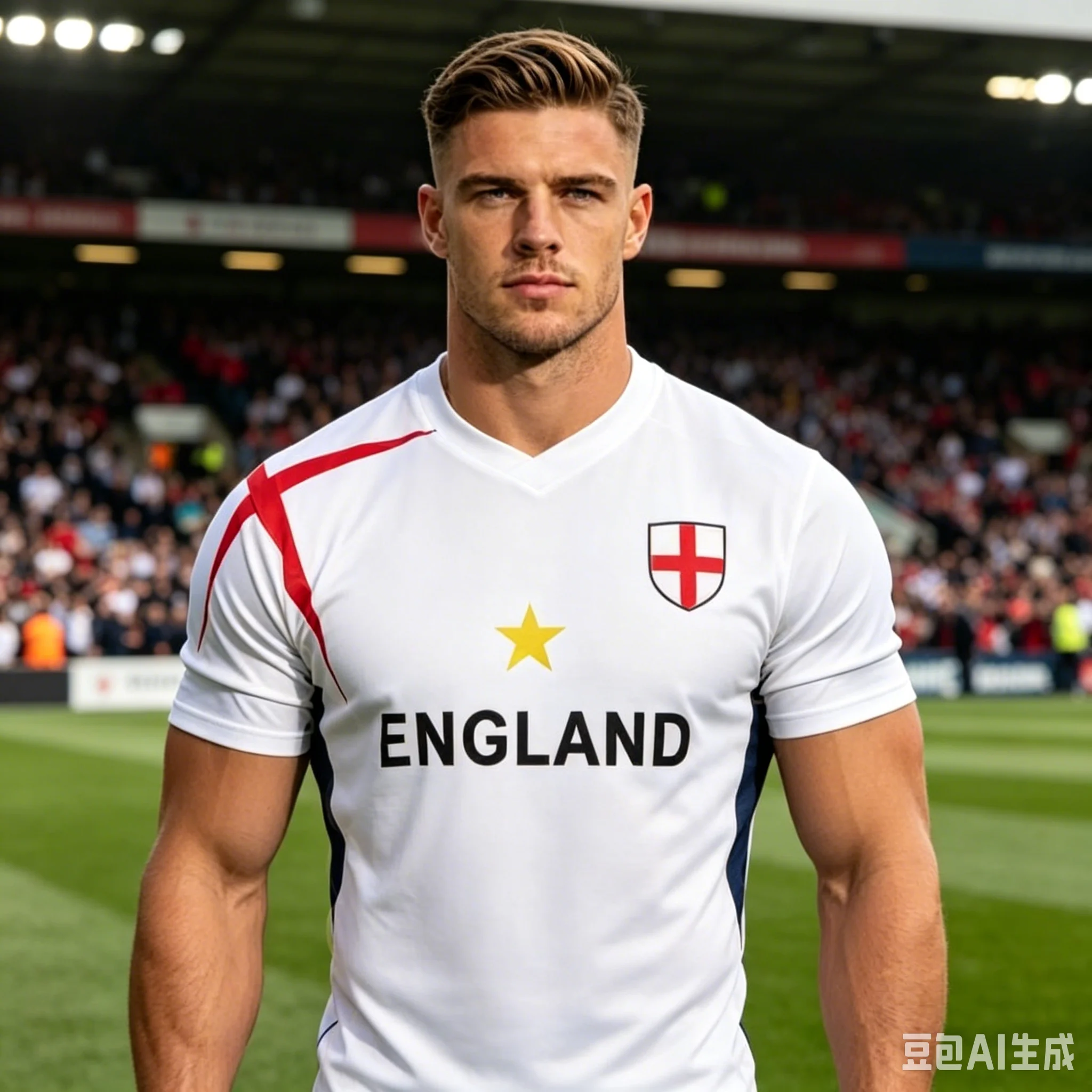 Men's England Football Jersey White Red Cross Breathable Quick Dry Short Sleeve Sports Training Uniform for Fans Family Matching