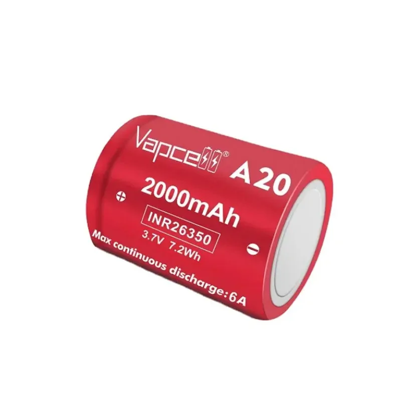 Vapcell-Batterie Lithium-ion Rechargeable, Capacité 26350 mAh, Snap2000 V, Cellule pour Lampe de Poche, VapeMod, Original, A20 INR 3.7