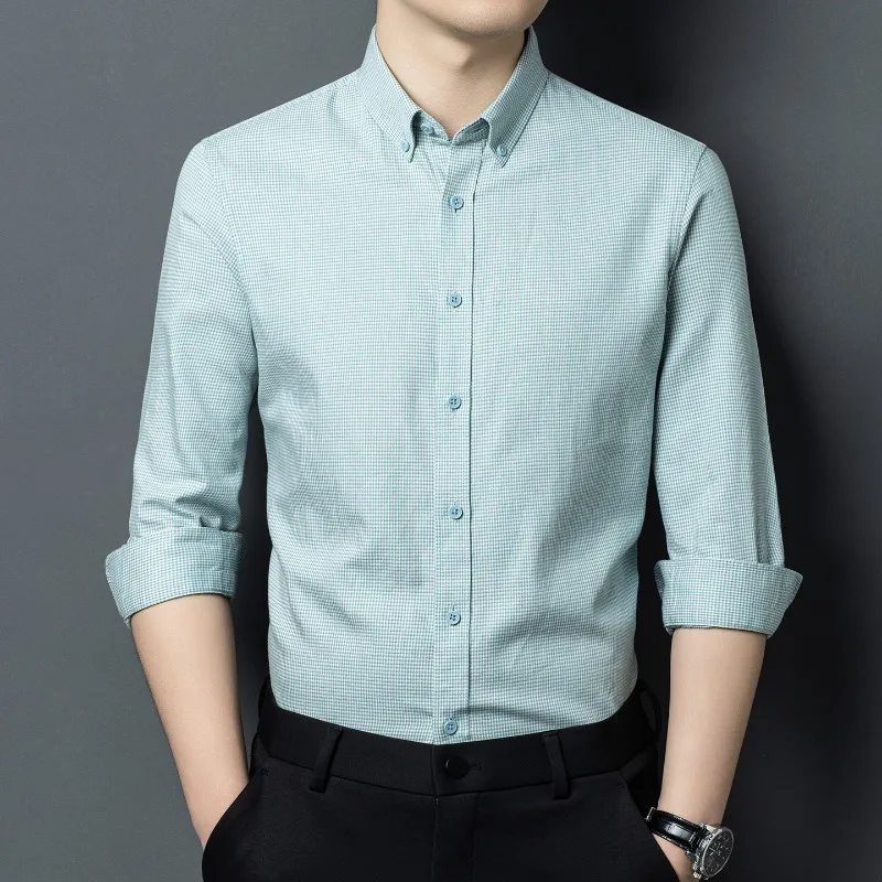 

Men Long-sleeved Shirt Middle-aged Business Professional Casual Shirt