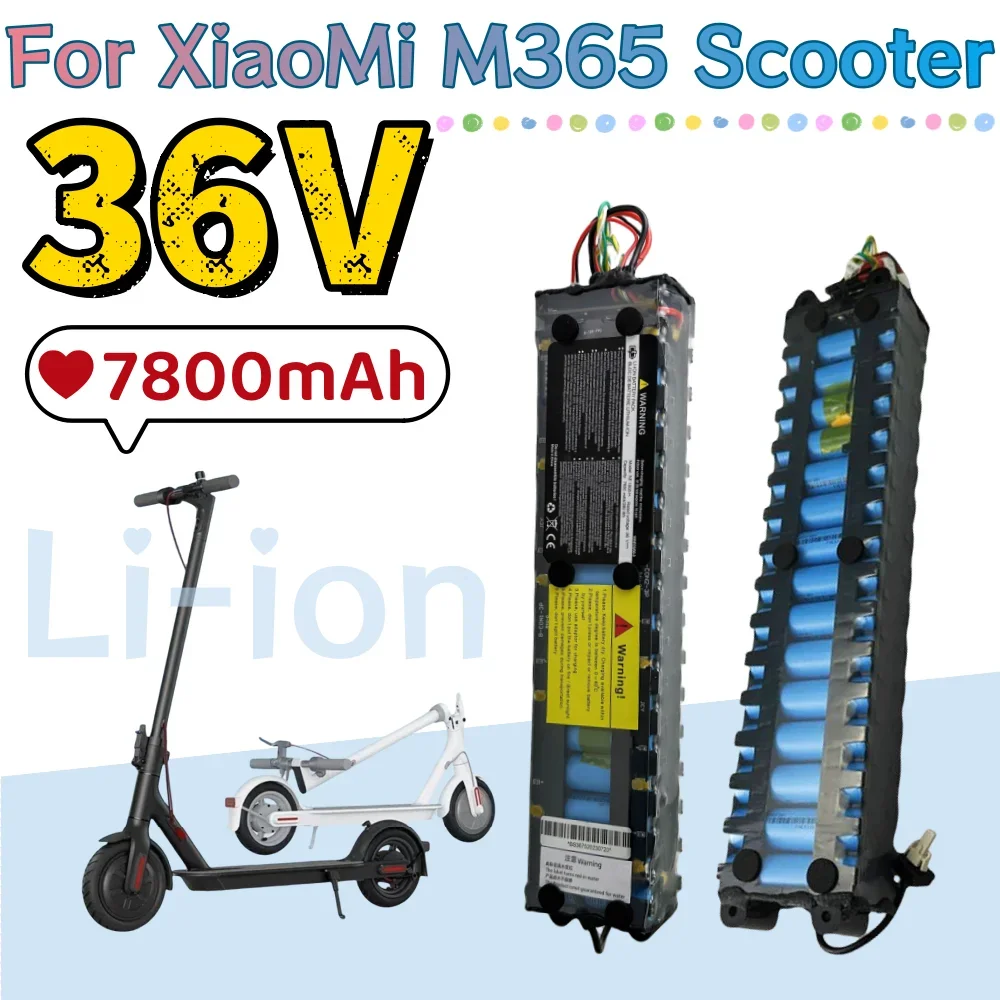 

36V 7800mAh 18650 10S3P Li-ion Battery Pack NE1003-H Cell Communication Interface for Xiaomi M365 Electric Scooter