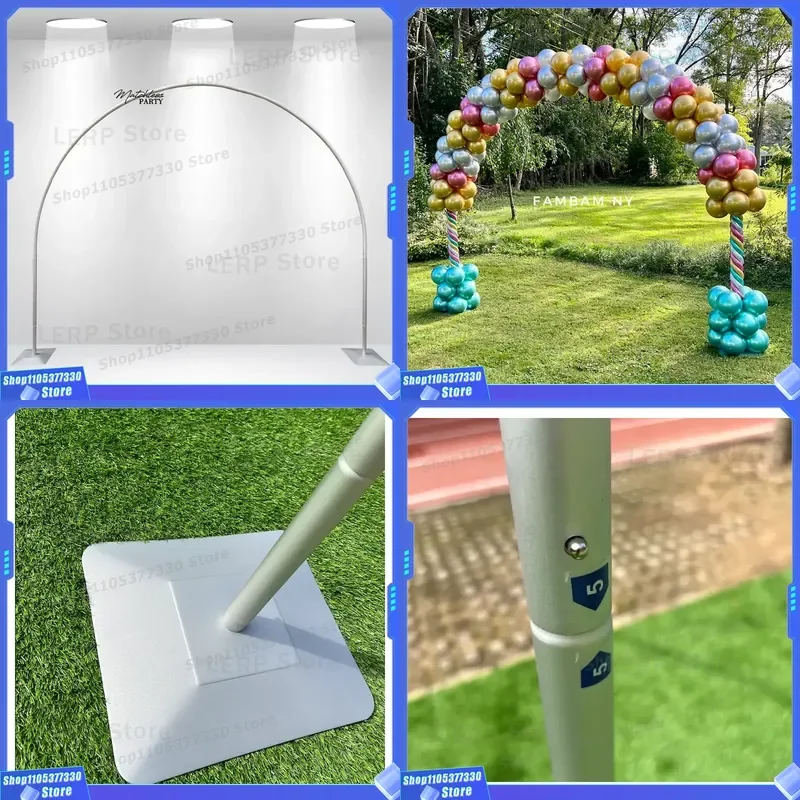 10x8ft Balloon Arch Stand Kit for Wedding Birthday Party Decoration Flower Backdrop Frame Baby Shower Event Supplies Decor