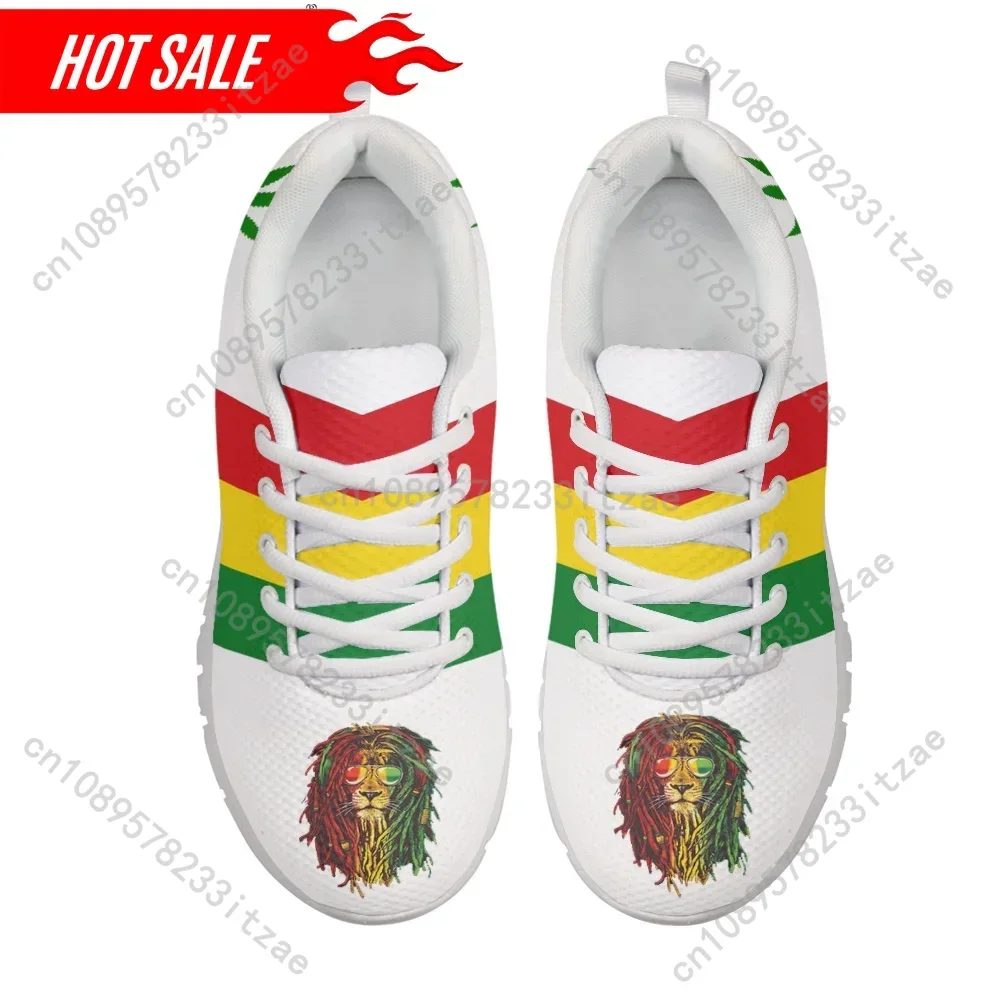 Shoes for Women Jamaica Rastafari Flag Pattern Female Running Sneakers Autumn Flats Girls Footwear zapatillas mujer