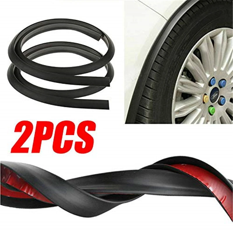 

Universal Car Splash Guard Fender Flare Extension Wheel Eyebrow Moulding Trim Wheel Arch Strip Extenders Decorative Scratch 2Pcs