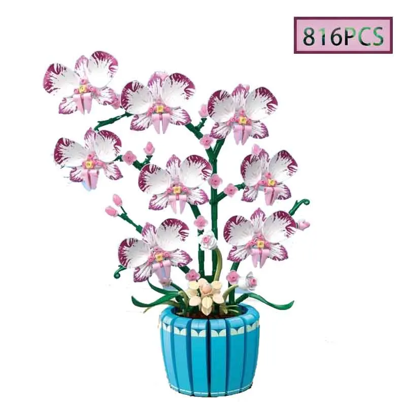 

MOC Gaomi Si Beautiful Simulation Bouquet Ornament Building Blocks Children's Puzzle Toys Teacher's Day Mother's Day Gift