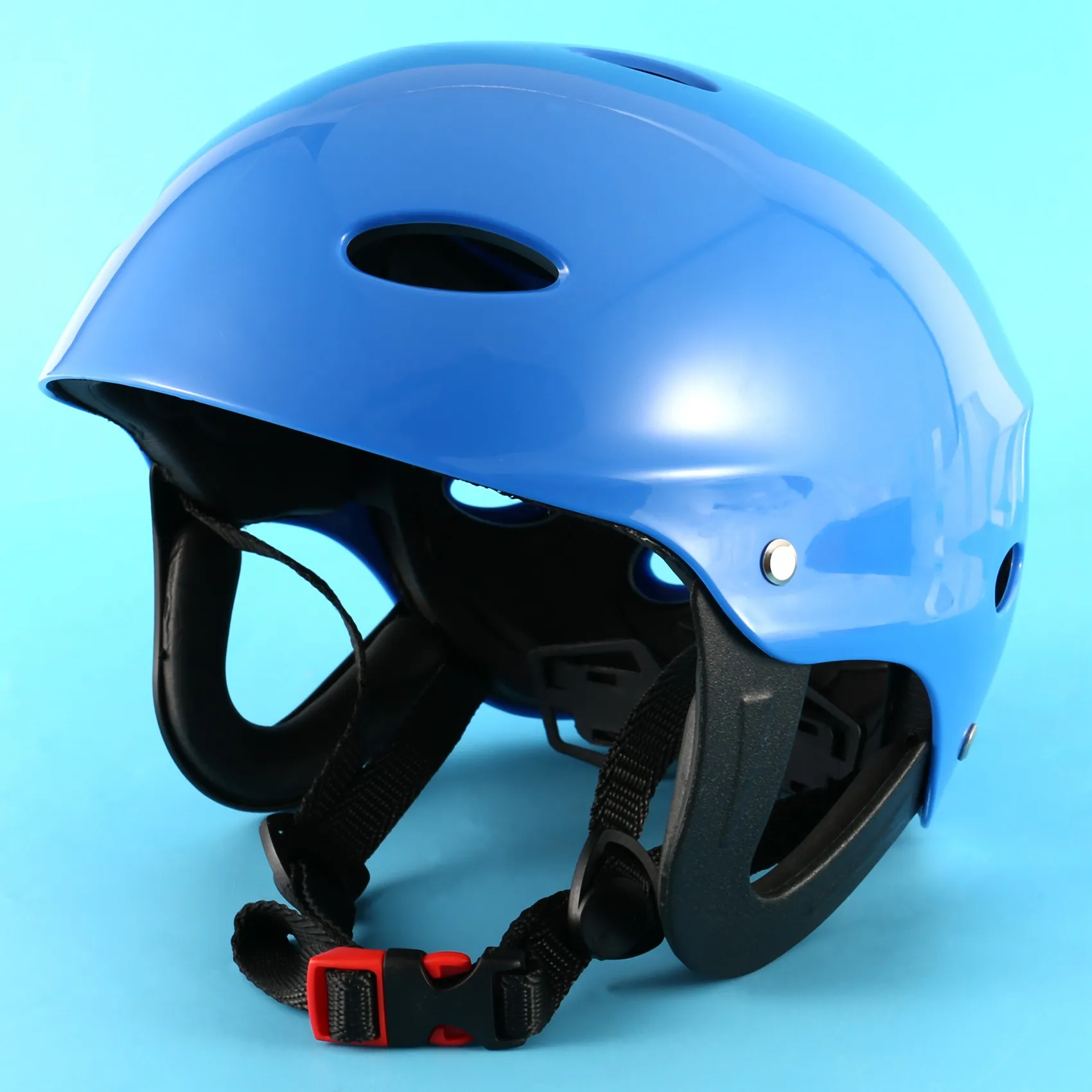 Casco protettivo di sicurezza 11 fori di respirazione per sport acquatici kayak canoa surf paddleboard - blu